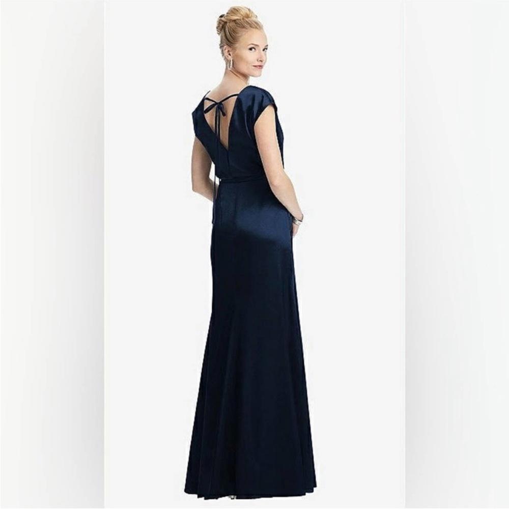 Elegant Dessy Collection Midnight Blue Gown - Size 4 - Picture 2 of 3